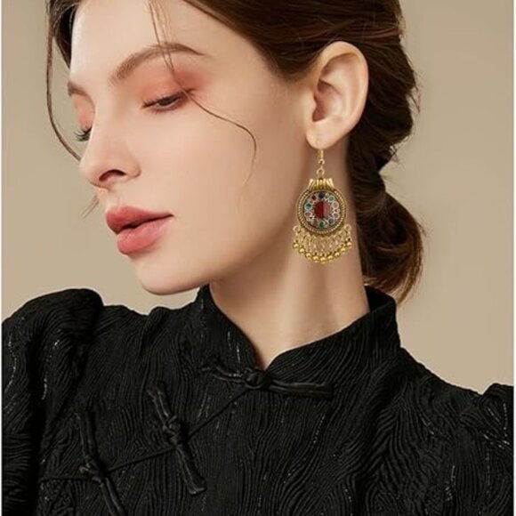 Multicolor Retro Earrings - Picture 2 of 4